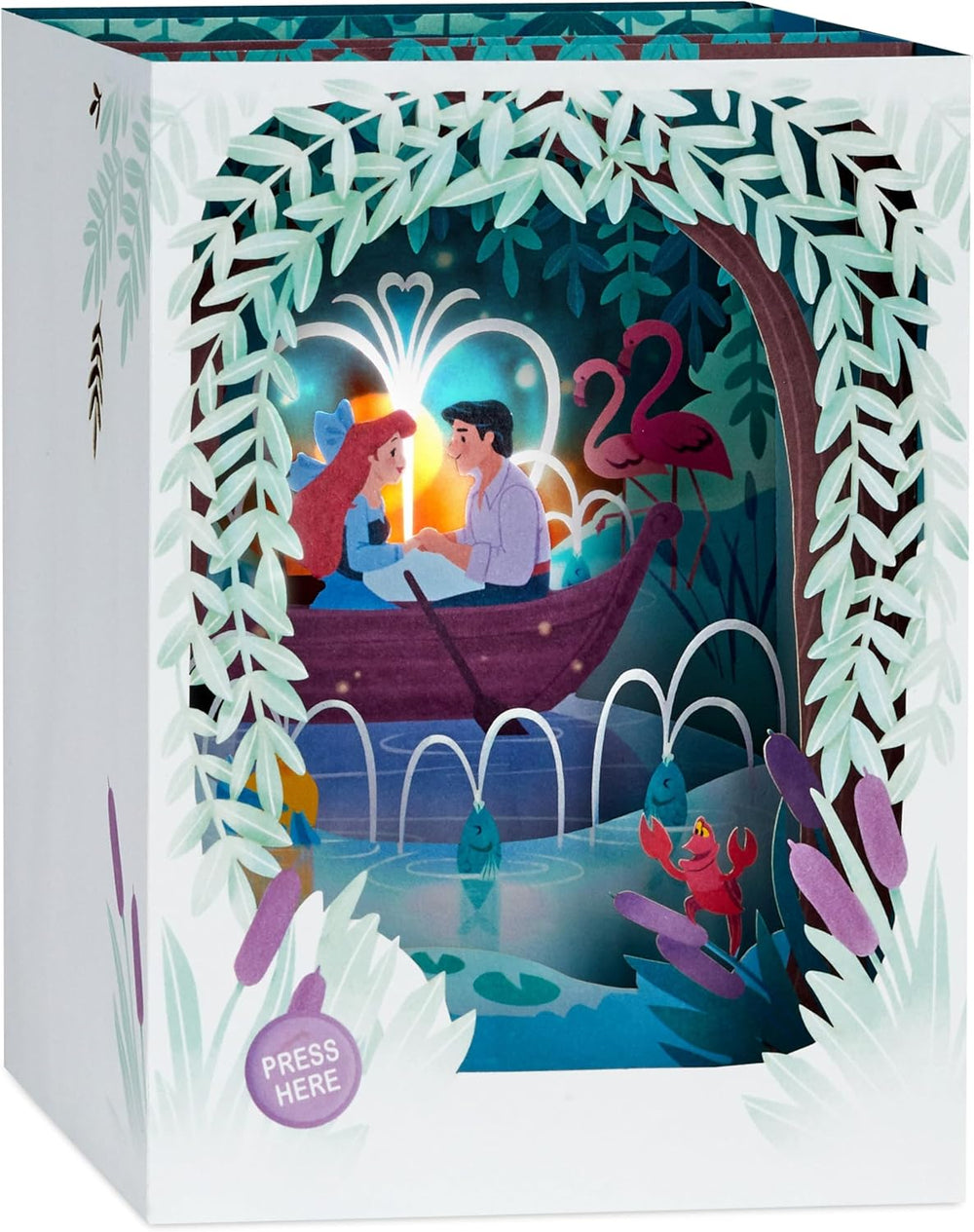 Disney The Little Mermaid Canoe Design Paper Wonder Musical & Light Any Occasion Card