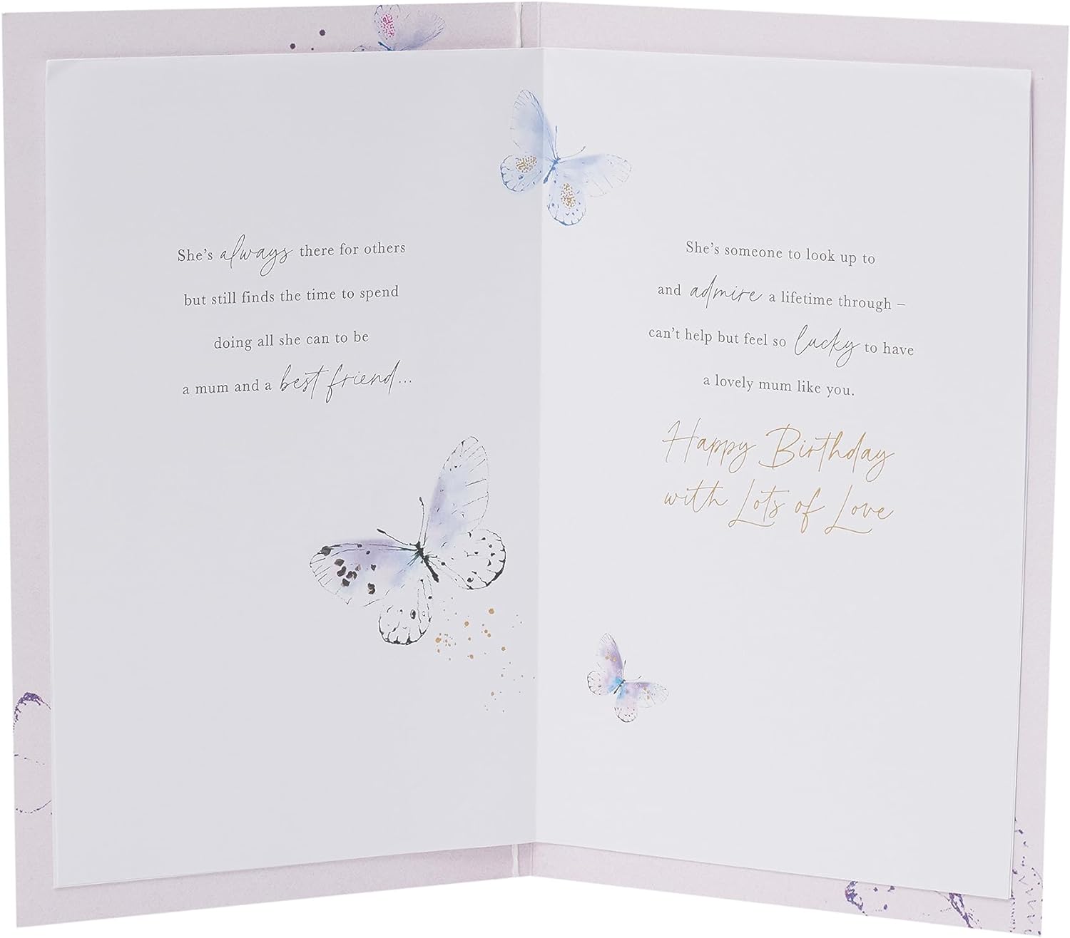 Delicate Butterflies Design Mum Birthday Card