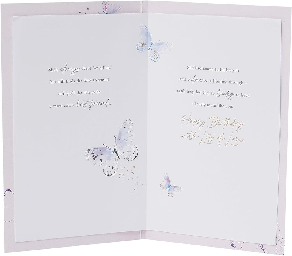 Delicate Butterflies Design Mum Birthday Card