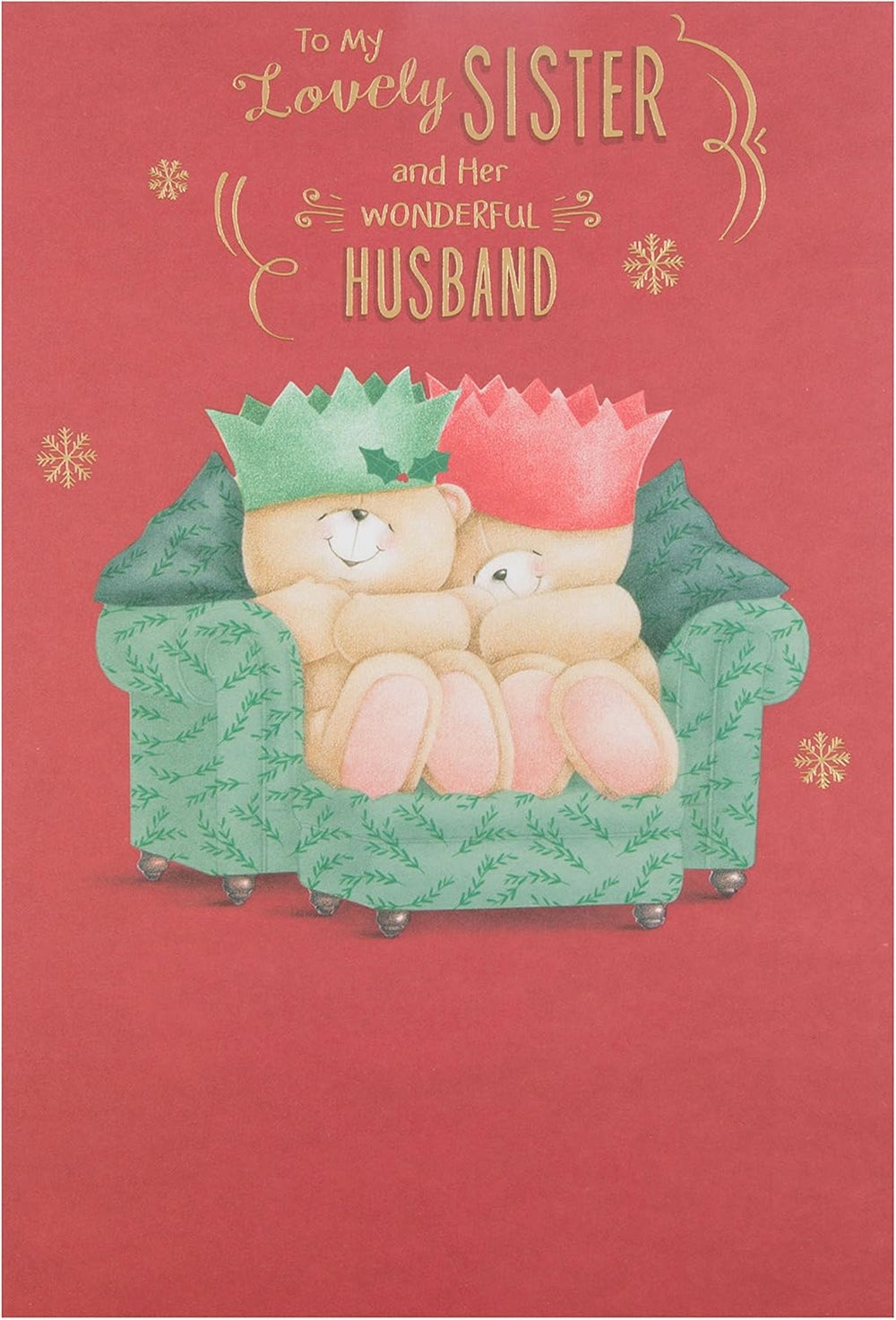 Christmas Greeting Card for Sister and Husband with Festive Seasonal Design and Heartfelt Wishes