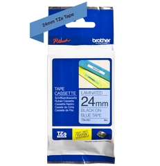 Brother Glossy Black On Blue Label Tape 24mm x 8m - TZE551