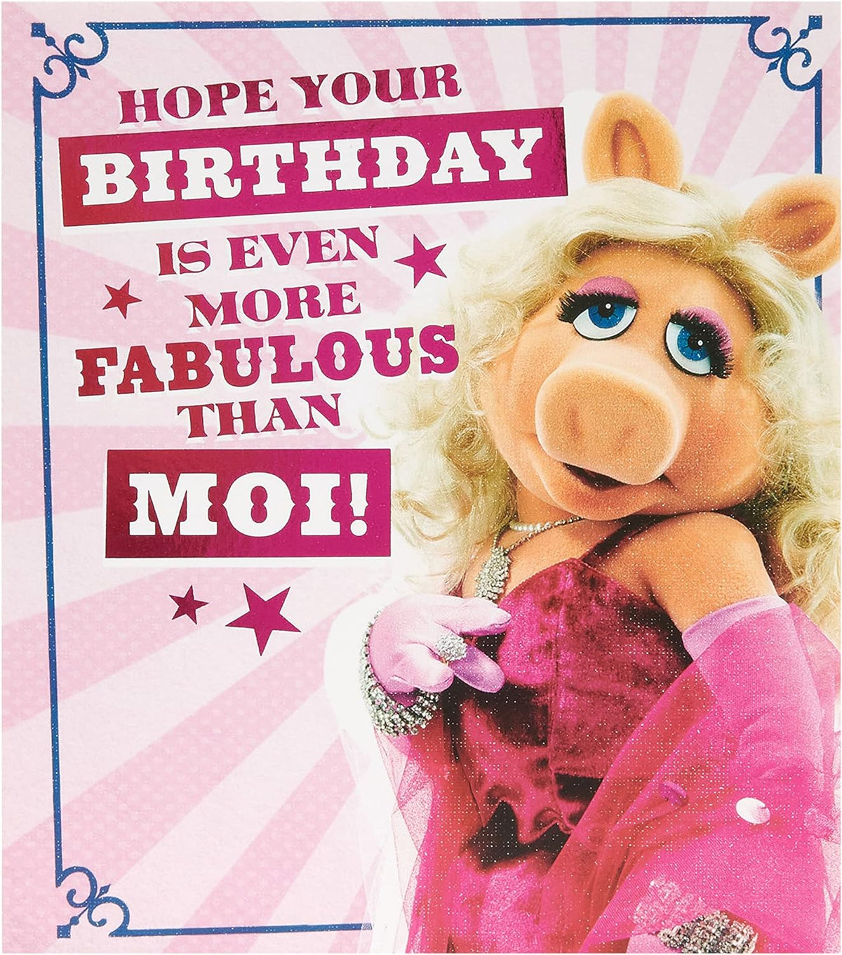 Disney Muppets Miss Piggy Design Birthday Card