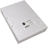 Rhino A4 punched exercise paper with 8mm lined ruling and margin, 500 sheets of stationery for writing and practice.