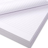 Rhino A4 punched exercise paper with 8mm ruled lines and margin, 500 sheets of lined stationery for note-taking and writing.