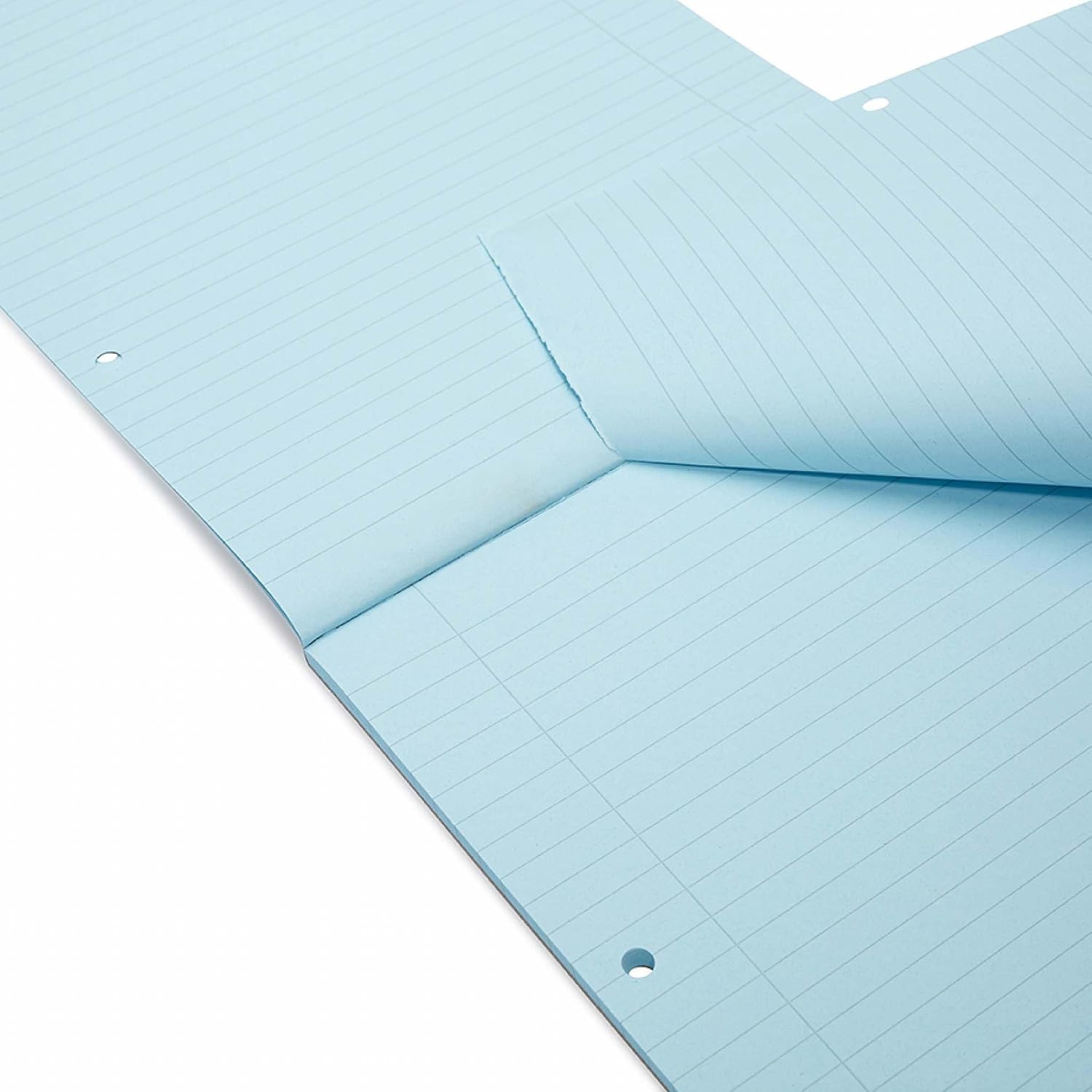 Rhino Blue Paper Refill Pad with 8mm ruled lines and margin, A4 size, 50 sheets, 100 pages, ideal for stationery use.