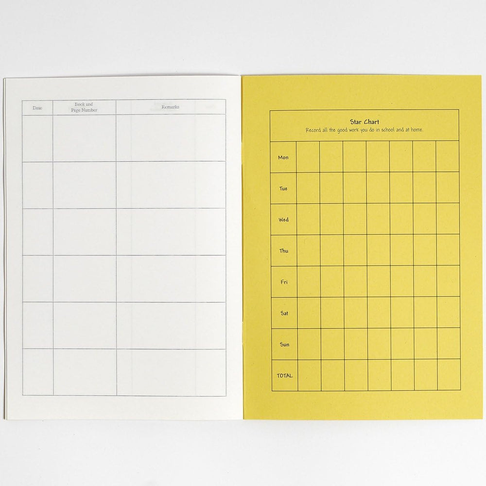Rhino A5 40-page reading record notebook, stationery for tracking reading progress, educational resource with colorful cover