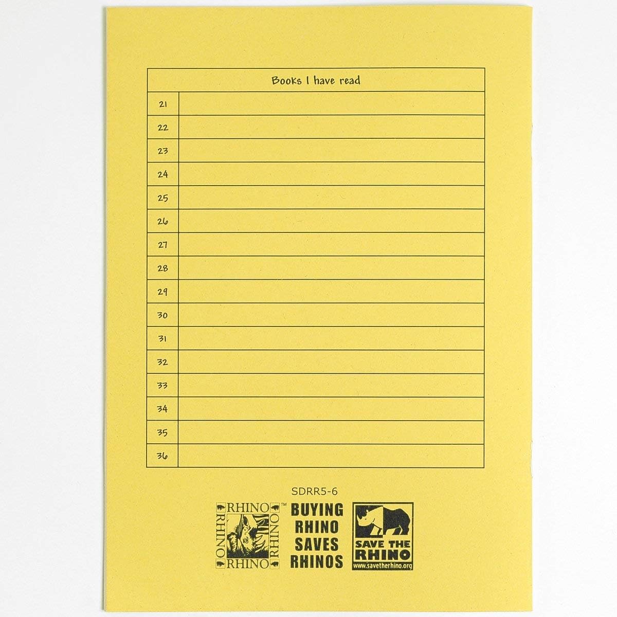 Rhino A5 40-page reading record booklet, educational stationery for tracking reading progress and notes.
