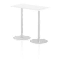 Dynamic Italia 1200 x 600mm Poseur Rectangular Table White Top 1145mm High Leg ITL0240 DD