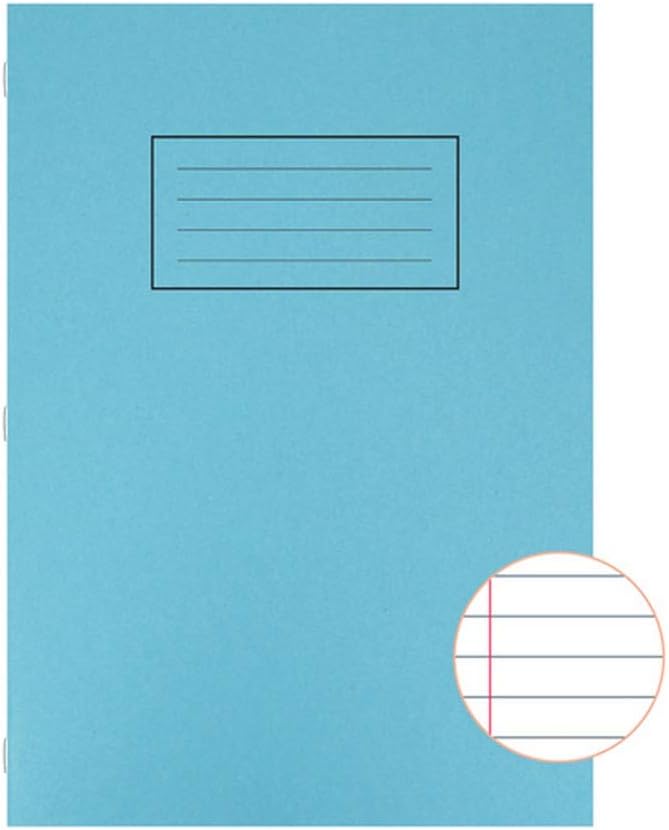 Silvine Exercise Book Ruled and Margin 80 Pages A4 Blue Ref EX108
