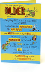 Funny Giggles Birthday Card You Know Your Getting Older When