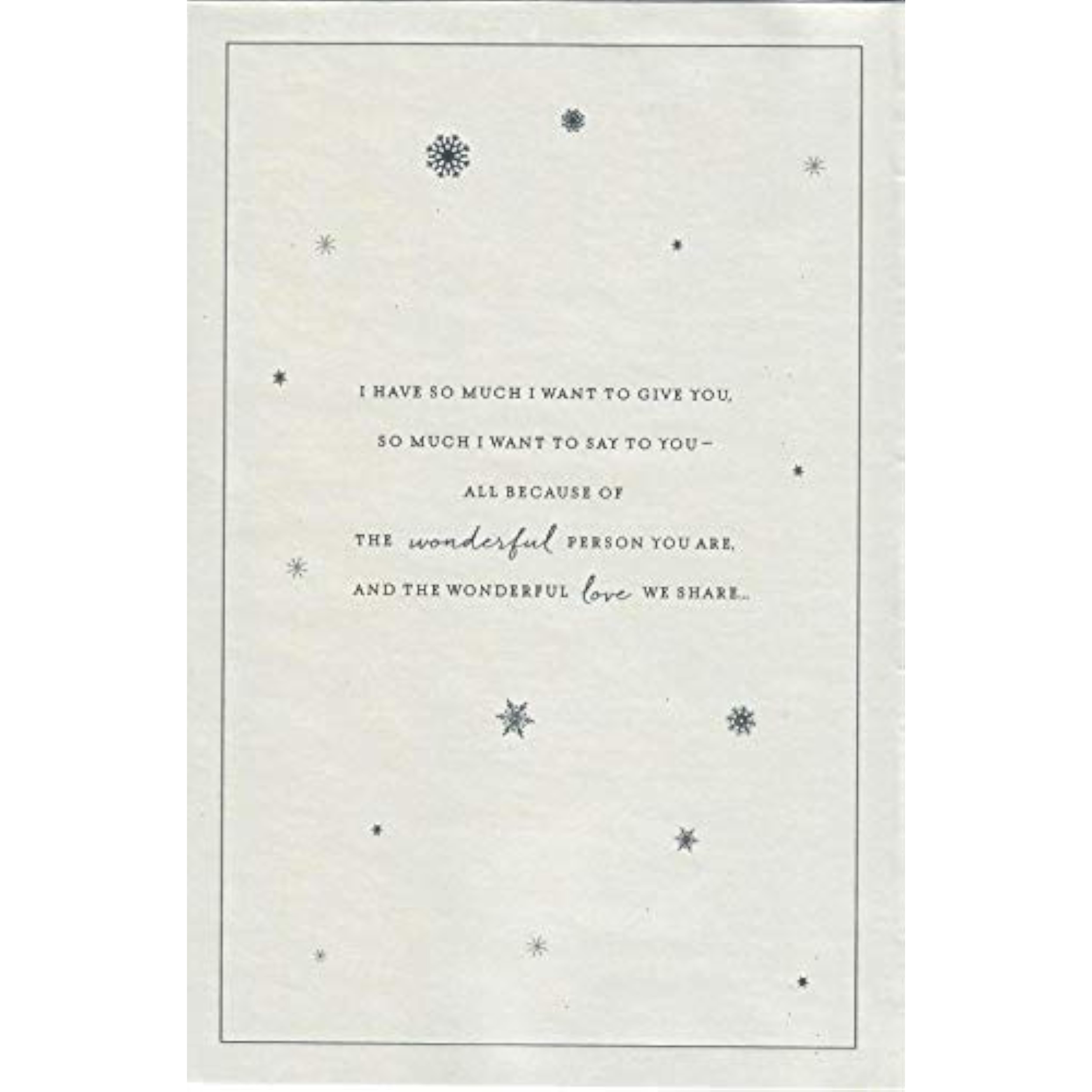 For My Wife at Christmas Card