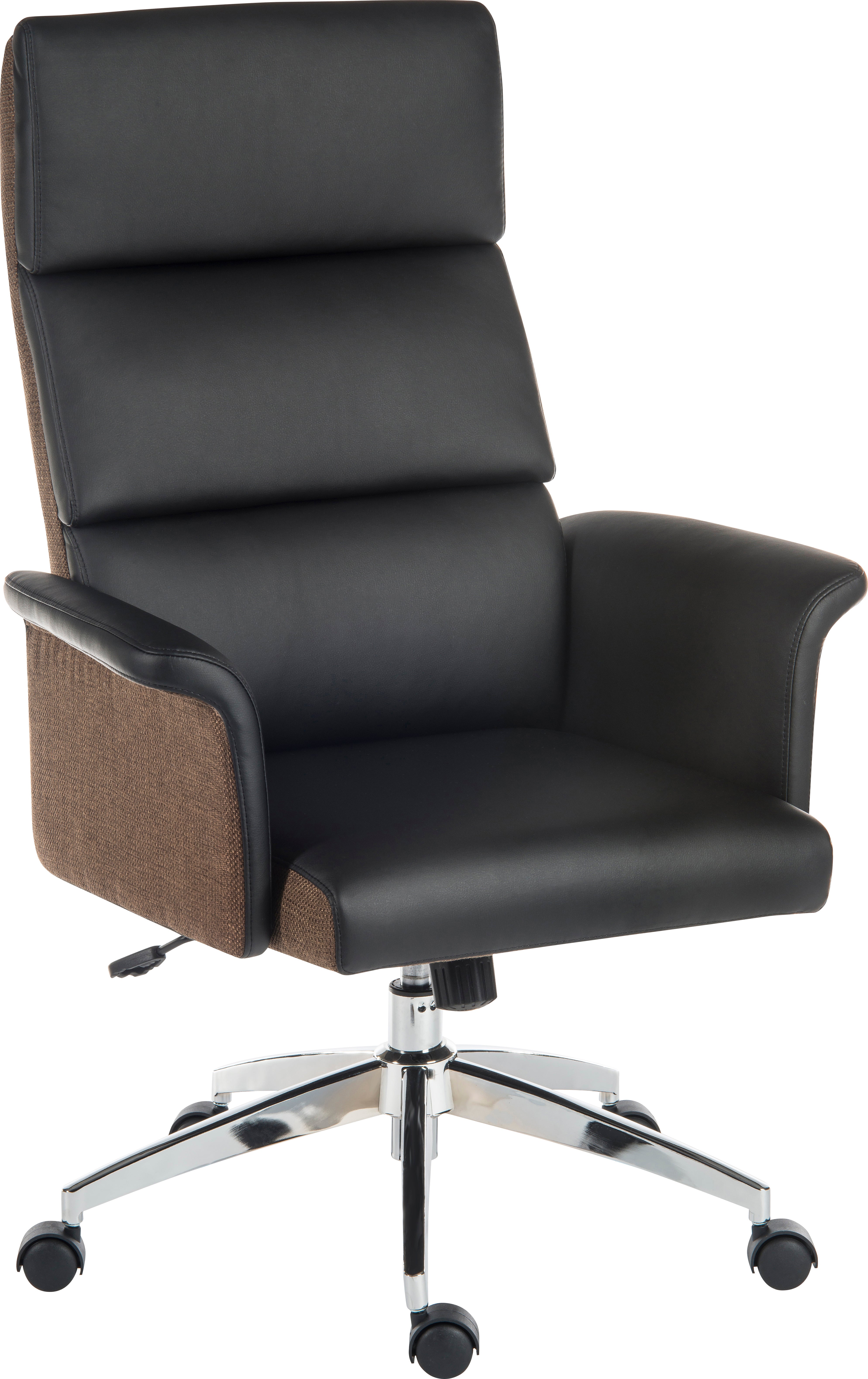 Elegance Gull Wing High Back Leather Look Executive Office Chair Black - 6950BLK DD
