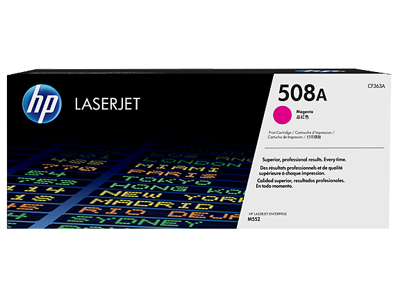 HP 508A Magenta Standard Capacity Toner 5K pages for HP Color LaserJet Enterprise M552/M553/M577 - CF363A