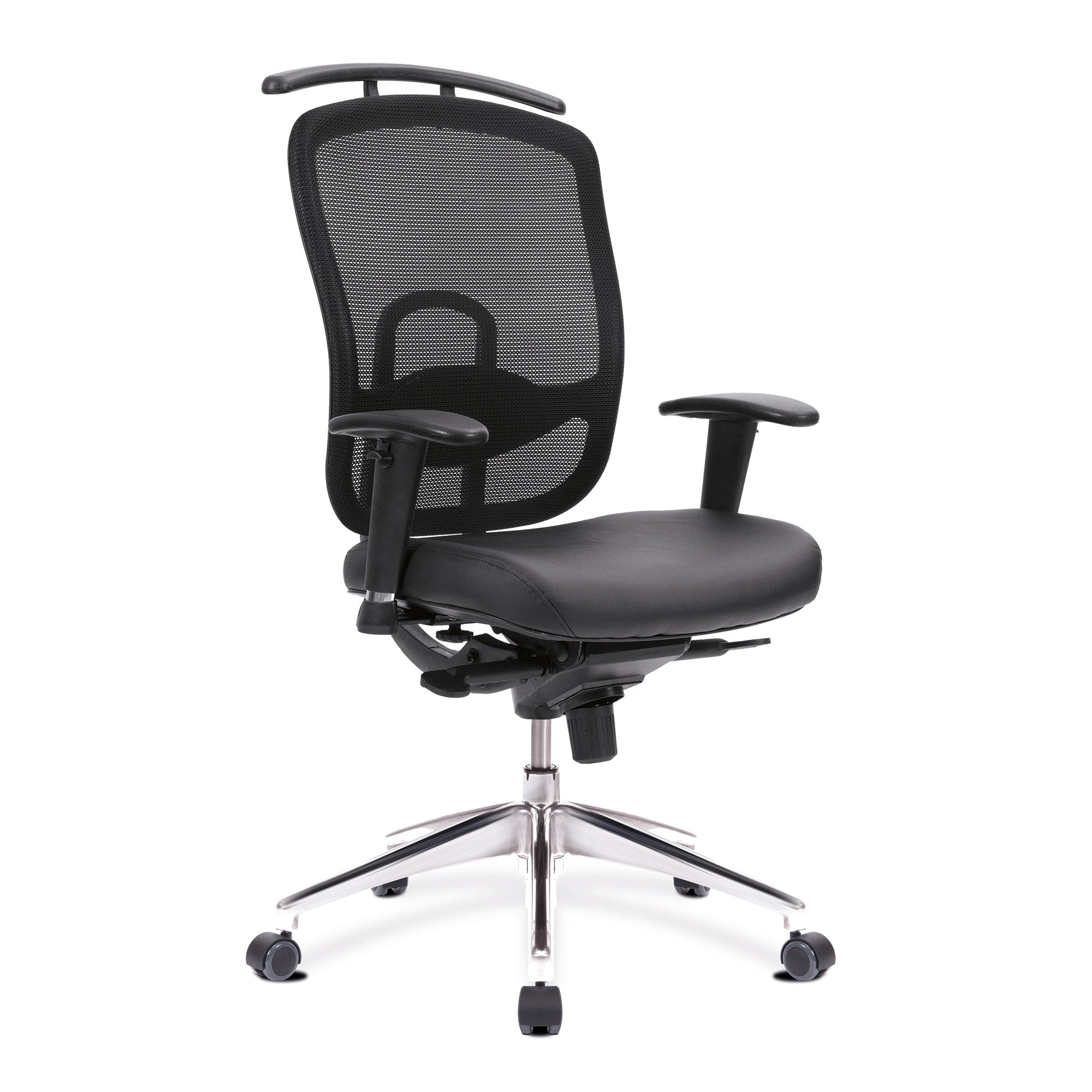 Nautilus Designs Freedom High Back Mesh Executive Office Chair With Coat Hanger and Height Adjustable Arms Black - DPA80HBSY/ACH DD