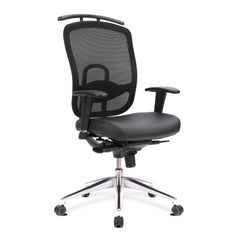 Nautilus Designs Freedom High Back Mesh Executive Office Chair With Coat Hanger and Height Adjustable Arms Black - DPA80HBSY/ACH DD