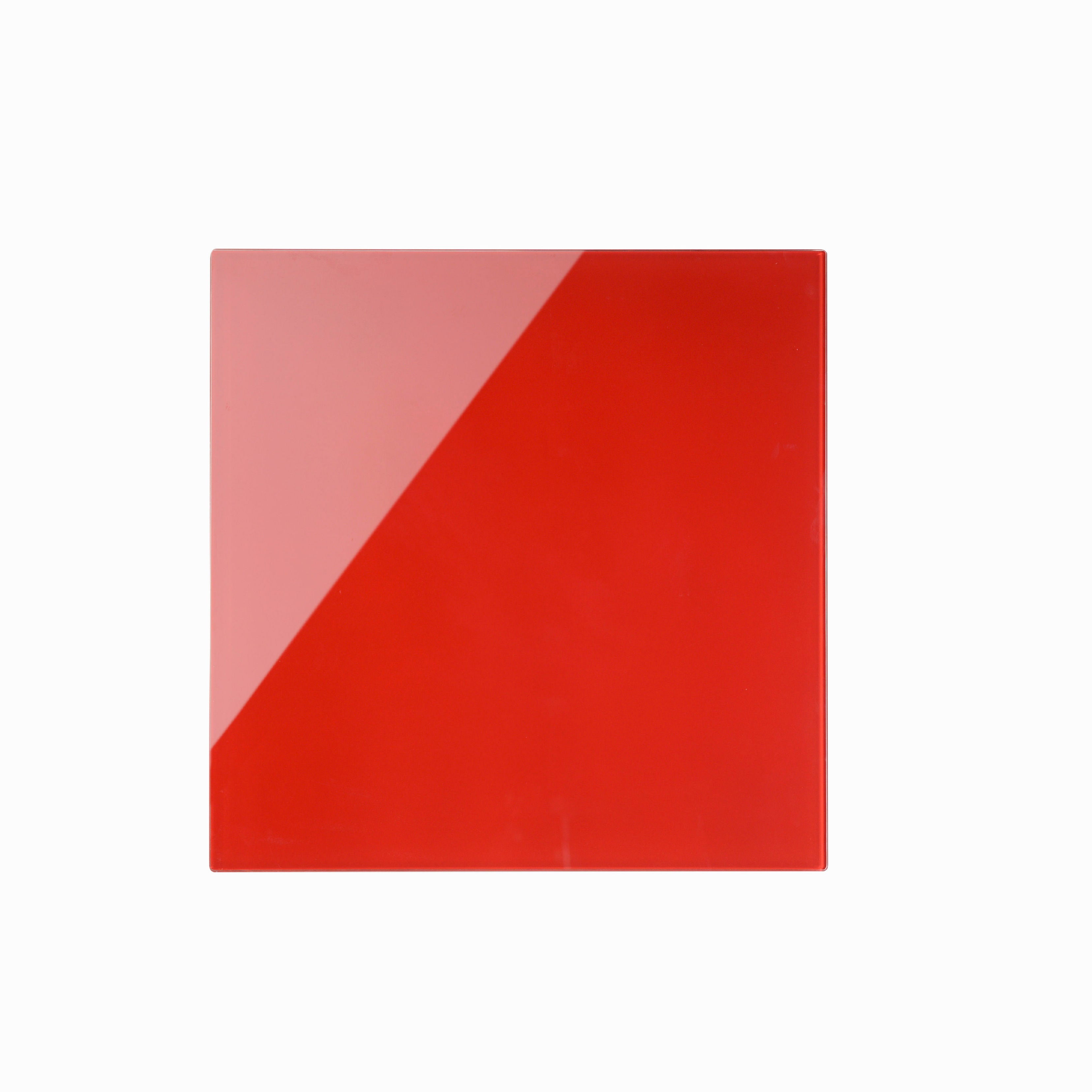 Bi-Office Magnetic Glass Whiteboard Memo Tile 480x480mm Red - GL150301 DD