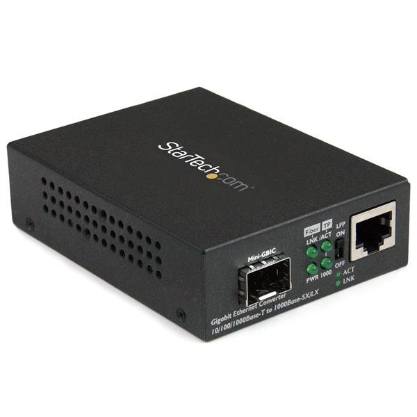 StarTech.com GbE Fiber Media Converter Open SFP Slot
