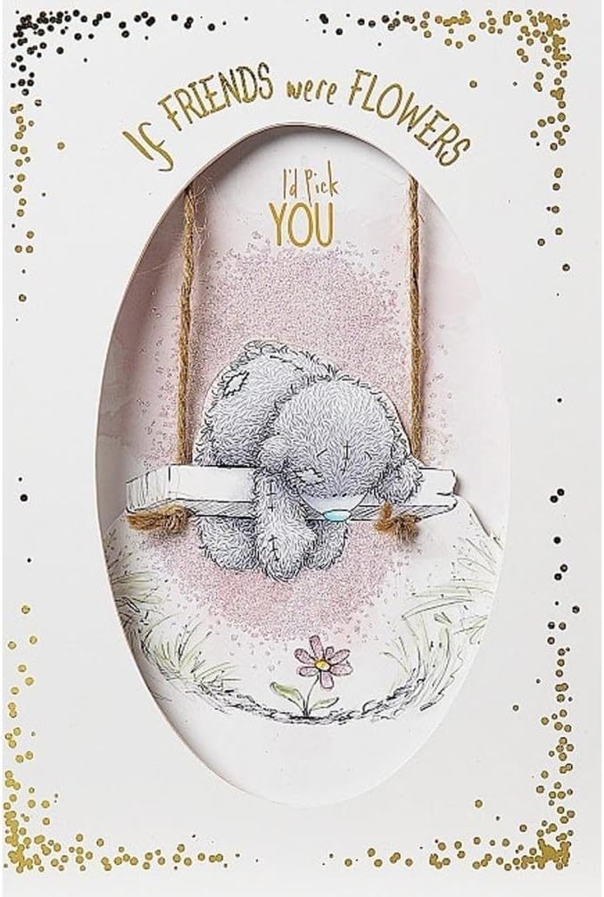 Tatty Teddy Birthday Card – Cute Bear on Swing Design