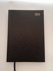 ValueX Desk Diary A4 2 Pages Per Day 2025 Black - BUS2PA4 BLACK