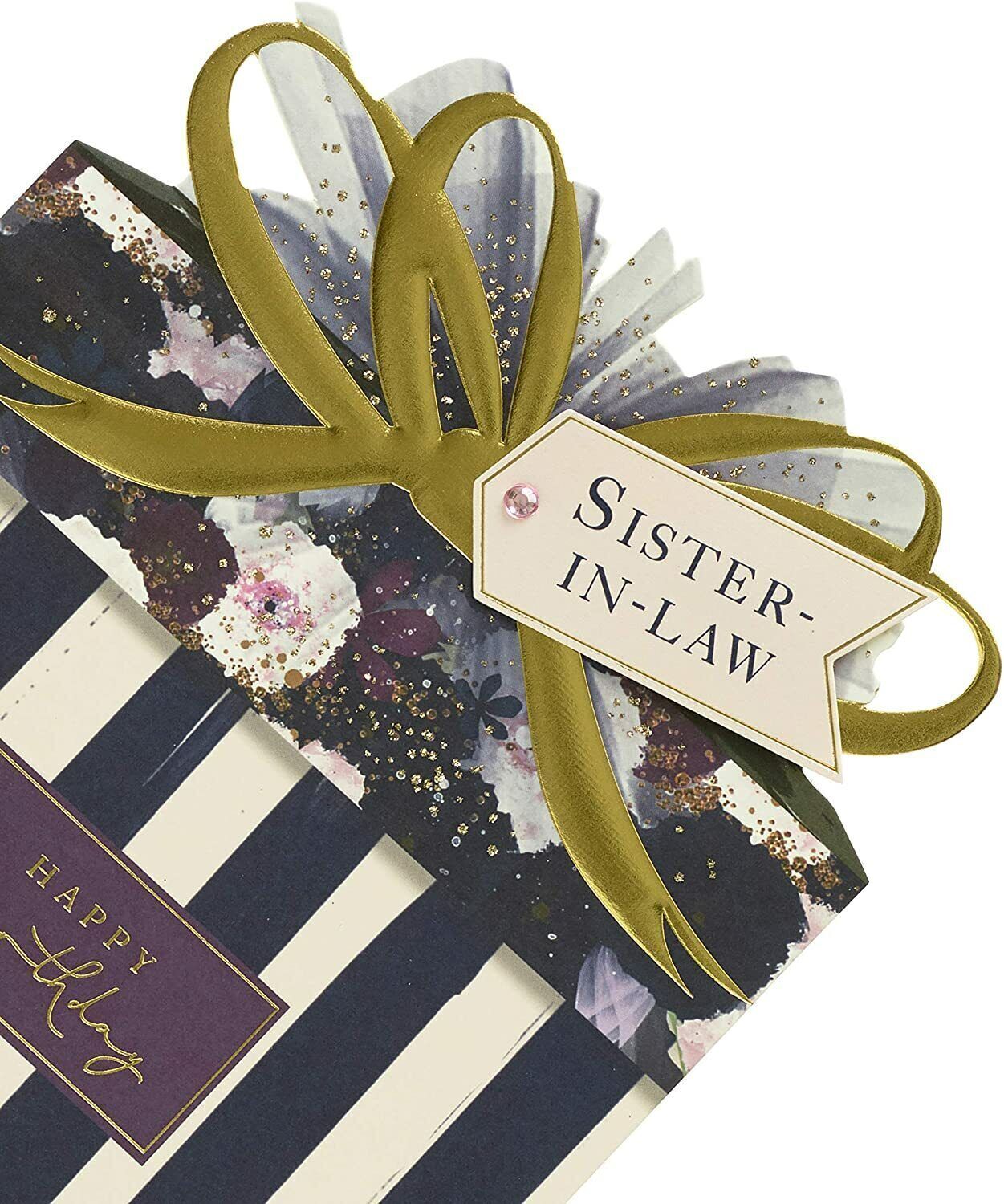 Sister-in-Law Birthday Card Luxury Shaped Ornate Present