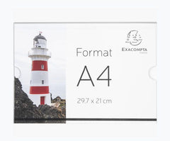 Exacompta Wall Sign Holder A4 Landscape Office Clear Acrylic 84858QD