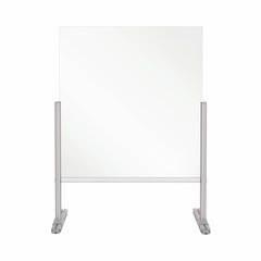 Bi-Office Desk Protective Divider Screen Glass 650x850mm Clear DSP693041 DD