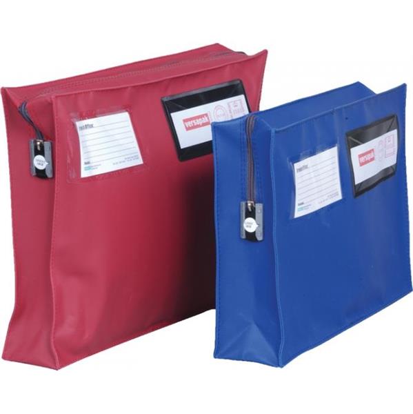 Versapak Mailing Pouch with Gusset Button Zip Closure 406 x 305 x 75mm Blue - ZG2-BLS