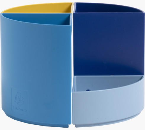 Exacompta Bee Blue The Quarter Pen Pot Set 12 x 12 x 8.3cm Assorted Colours (Each) - 68202D