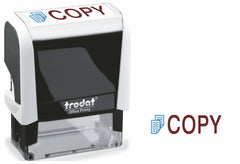 Trodat Office Printy 4912 Self Inking Word Stamp COPY 46x18mm Blue/Red Ink - 43241