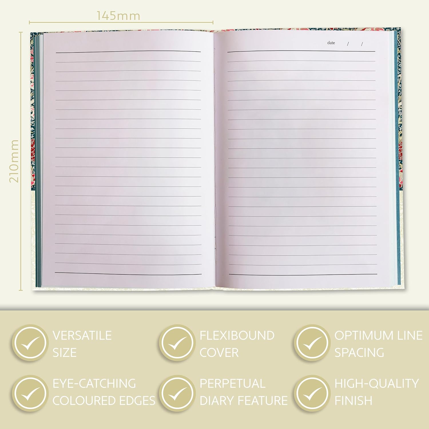 A5 Notebook – William Morris – Cray