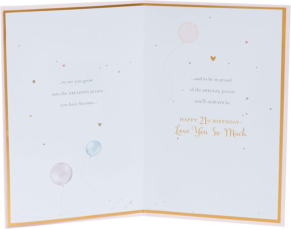 Stunning 21st Birthday Daughter Birthday Card