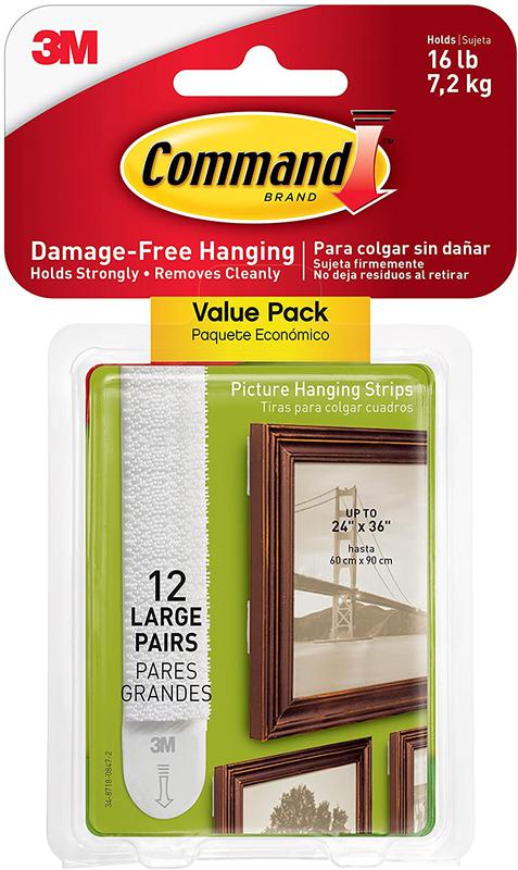 Command Lrg Hang Pic Strips PK12