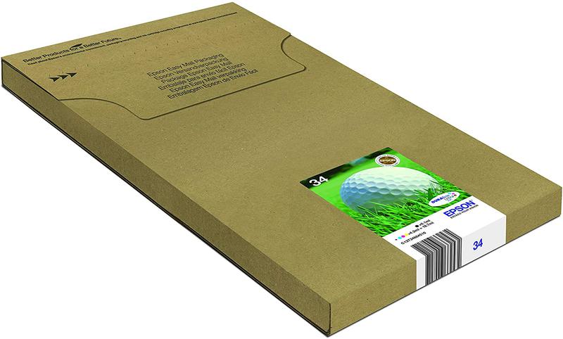 Epson 34 Golf Ball Black Cyan Magenta Yellow Standard Capacity Ink Cartridge Multipack 6.1ml + 3 x 4.2ml (Pack 4) - C13T34664510