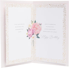 UK Greetings Birthday Card for Mum - Pink Floral Design