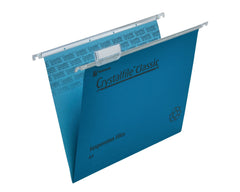 Rexel Crystalfile Classic A4 Suspension File Manilla 15mm V Base Blue (Pack 50) 78160 DD