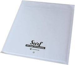 Surf All Paper Padded Mailing Envelopes Size A(000) 100% Recyclable Internal Size 110mm x 160mm White (Box 200) - HONEYA000