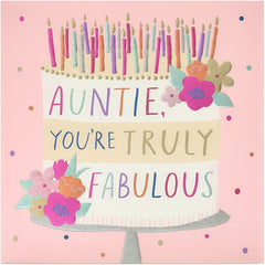 Birthday Card - Birthday Card for Her - Fabulous Auntie