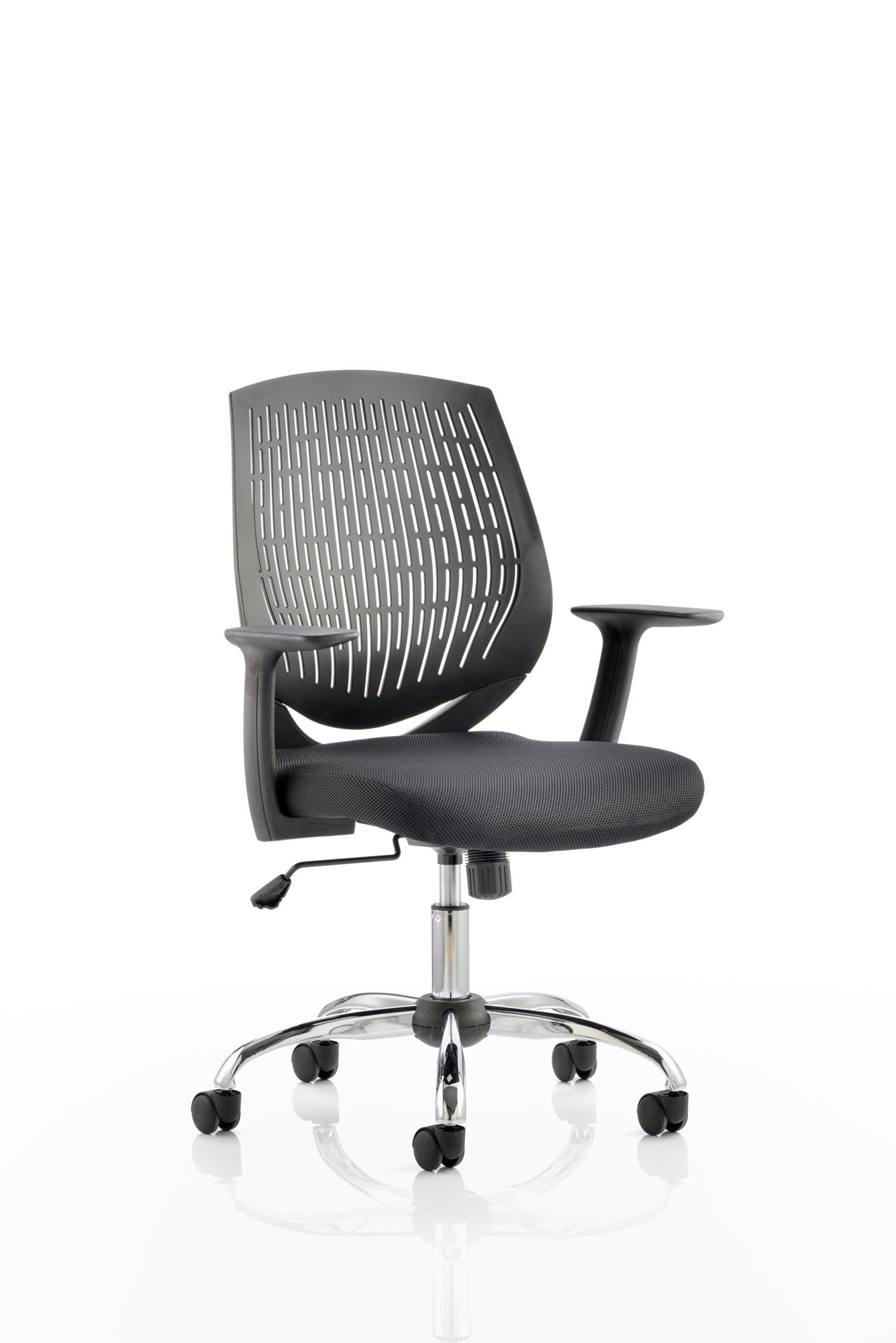 Dura Medium Back Task Operator Office Chair With Arms Black Back/Black Airmesh Seat - OP000014 DD