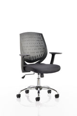 Dura Medium Back Task Operator Office Chair With Arms Black Back/Black Airmesh Seat - OP000014 DD