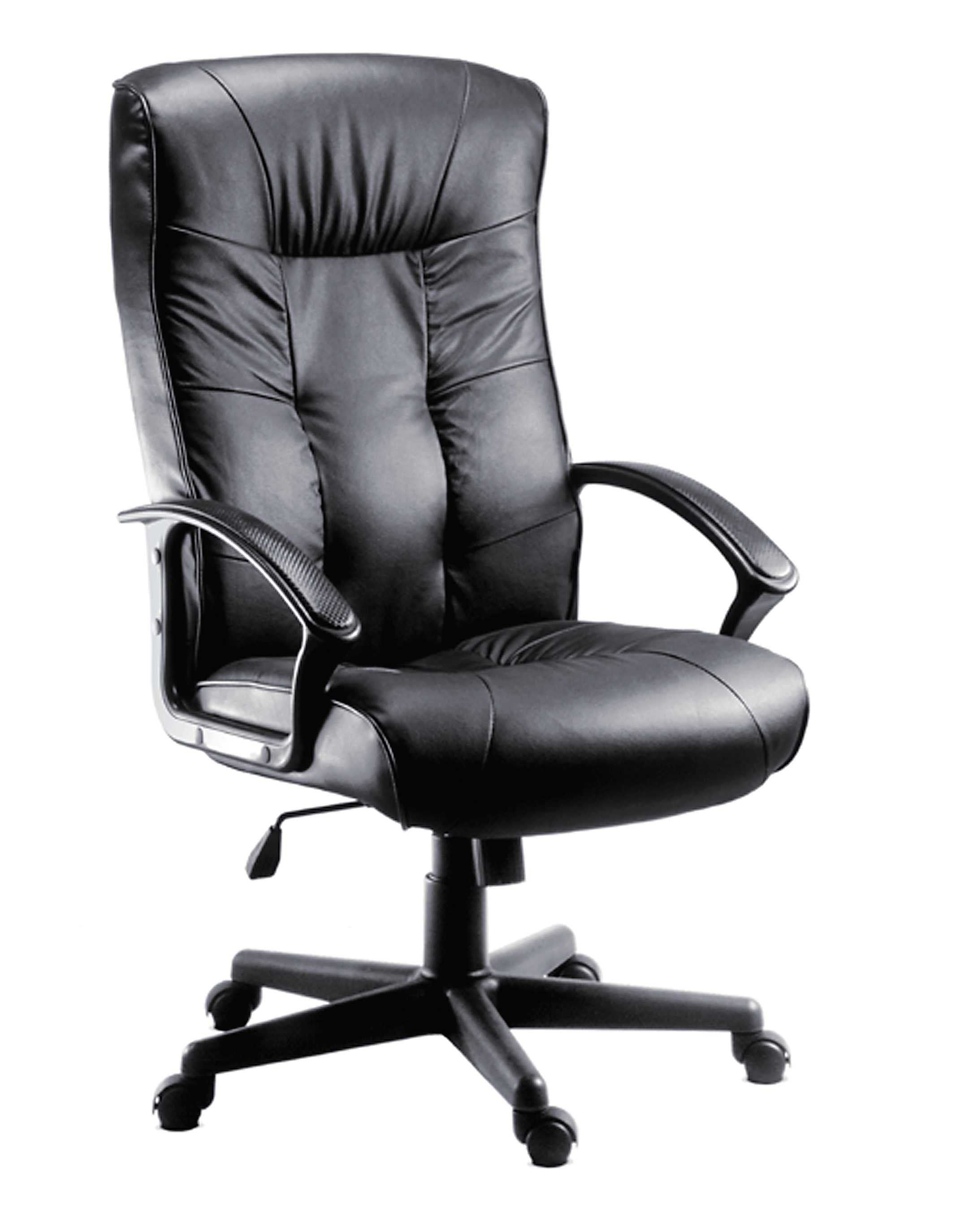 Gloucester High Back Leather Faced Executive Chair Black - 8507 DD