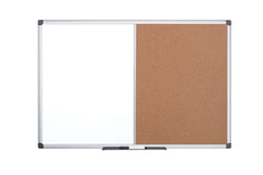 Bi-Office Maya Combination Board Cork/Non Magnetic Whiteboard Aluminium Frame 600x900mm - XA0302170 DD