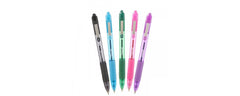 Zebra Z-Grip Smooth Rectractable Ballpoint Pen 1.0mm Tip Black/Light Blue/Green/Pink/Violet (Pack 5) - 2427