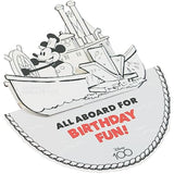 Pop Up Steamboat Willie Micky Mouse Birthday Card