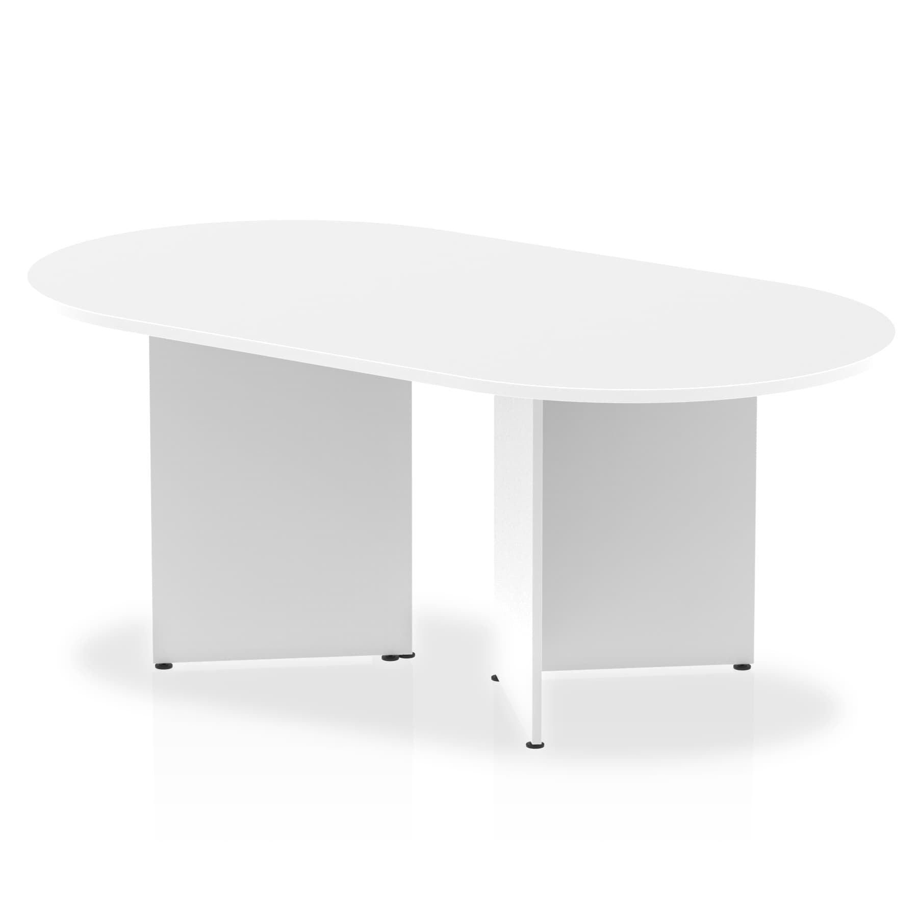 Dynmanic Impulse W1800 x D1000 x H730mm Boardroom Table Panel Arrowhead Leg White Finish - I003408 DD