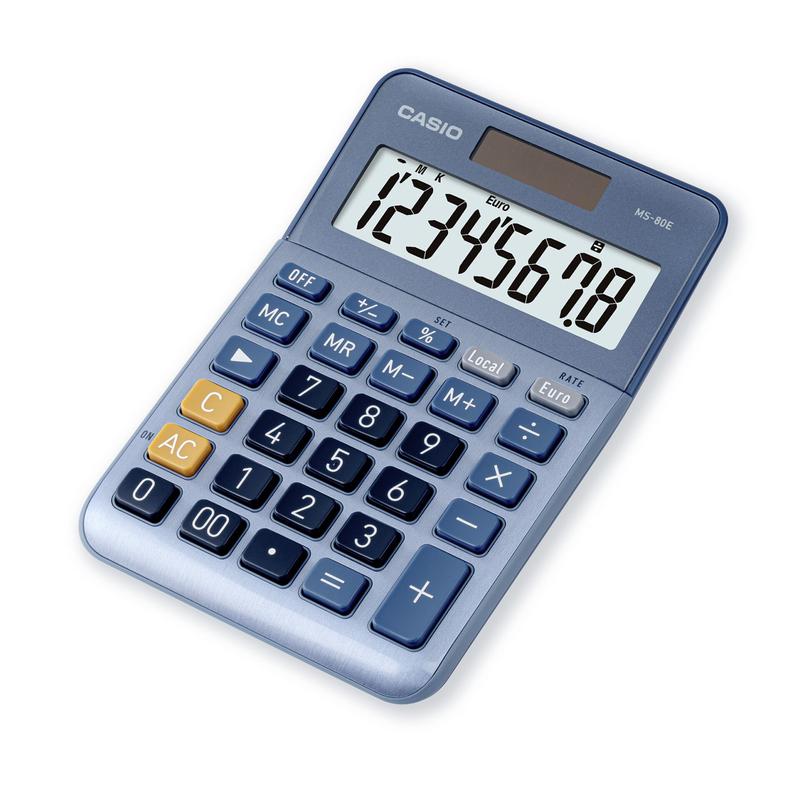 Casio MS-80E 8 Digit Desktop Calculator Silver MS-80E