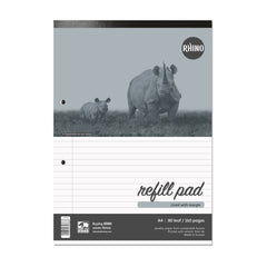Rhino A4 Refill Pad 160 Page Feint Ruled 8mm With Margin (Pack 10) - V4FMH-4 DD