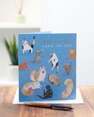 UK Greetings Birthday Card from The Cat - for Him/Her/Friend - Cute Design