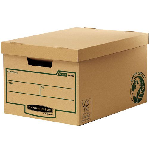 Fellowes Bankers Box Earth Series Large Storage Box Board Brown (Pack 10) 4470701