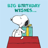 Peanuts Snoopy Big Birthday Wishes... Birthday Card