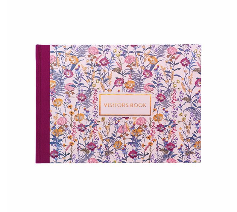 Pukka Pad Bloom Visitors Book A4 Cream Floral 9688-BLM